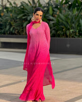 Rosette Éclat Chikankari & Mukaish Ombré Kurta Set (Set of 3)